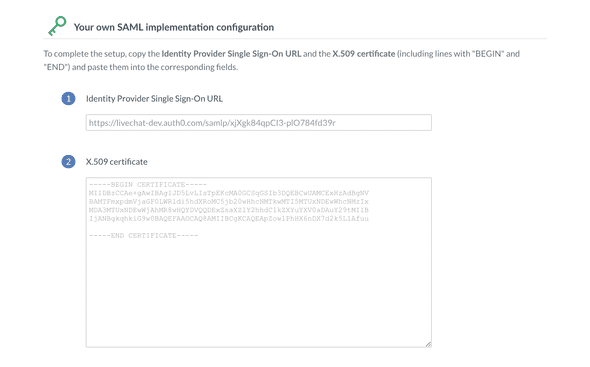 Paste the SAML Protocol URL Signing Certificate