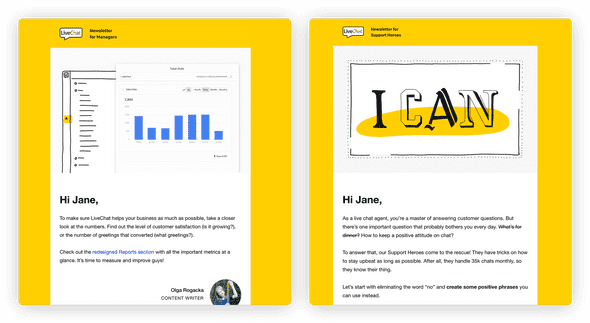 LiveChat Newsletters